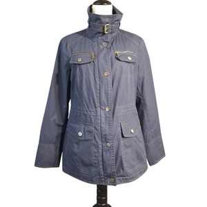 Michael Kors Women's‎ Jacket Blue Gold Tone Accents Size Medium